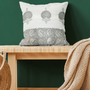 Peacock Handblock Printed Cushion Covers (Set of 5)