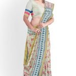 Bheembetika Design Handblock Printed Maheshwari Saree