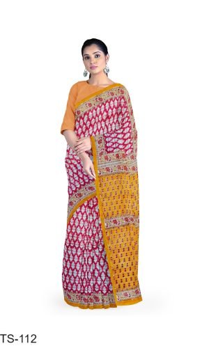hand block printed cotton sarees online shopping