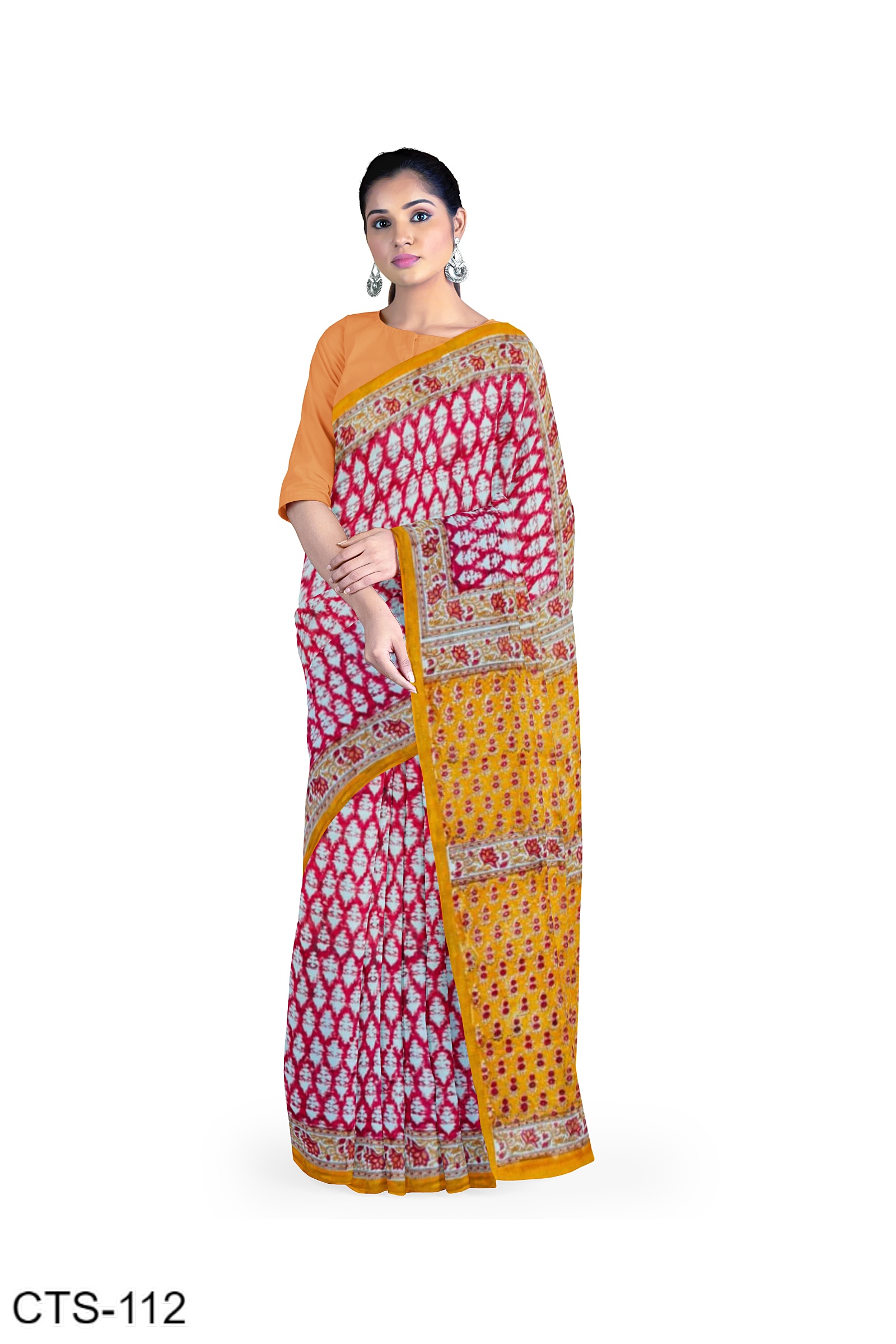 hand block printed cotton sarees online shopping