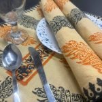 Orange Boota Design Handblock Printed Table Mats