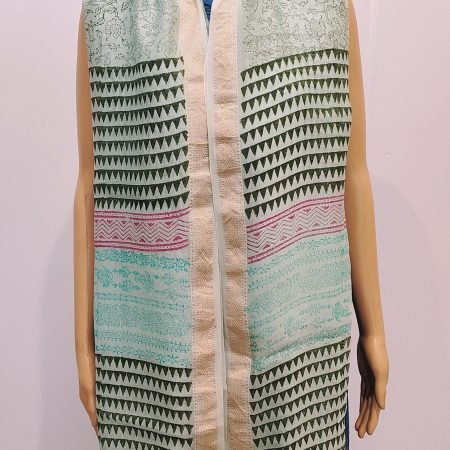 Kangura design Maheshwari Dupatta