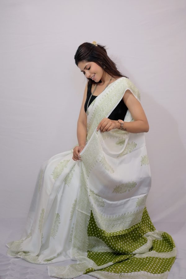 Haritima print modal silk saree MD 16